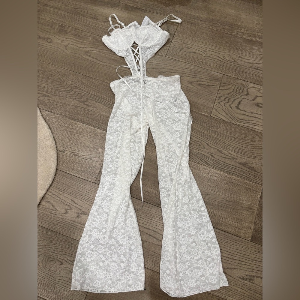 SHEIN White Lace Jumpsuit
